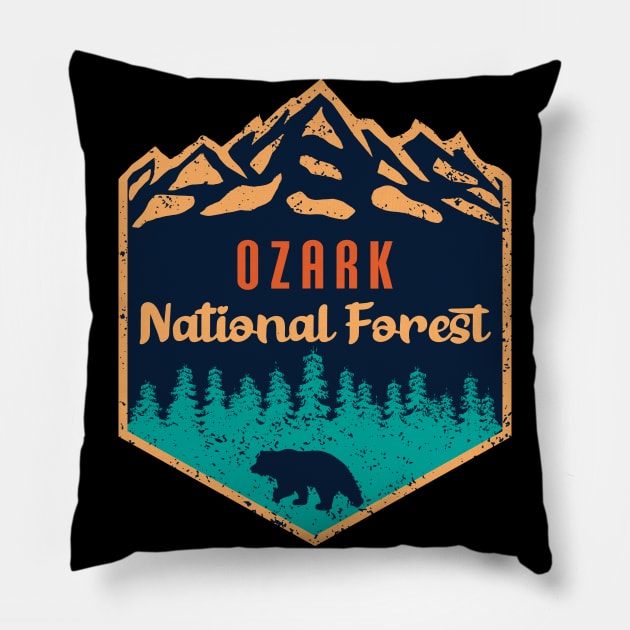 Ozark national forest Pillow by Tonibhardwaj