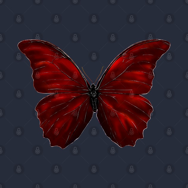 Red Butterfly realistic by HelenaCooper