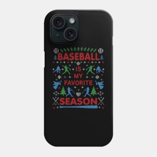 Funny Baseball Season Ugly Christmas Sweater Party Original Phone Case