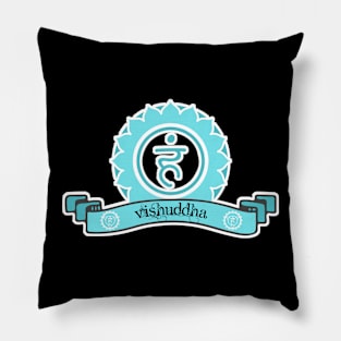 Vishuddha throat reiki chakra symbol Pillow