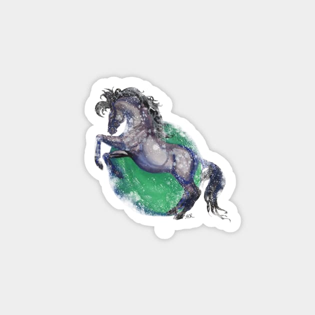 Dapper Dapple Gray Horse Magnet by RavensLanding