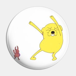 Adventure Time - Jake Dancing With Bug Pin