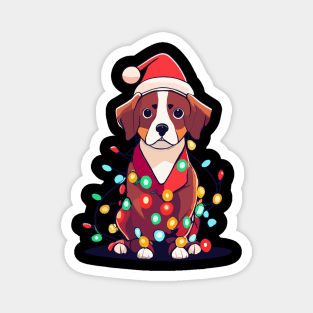 Christmas Tree Dog Magnet