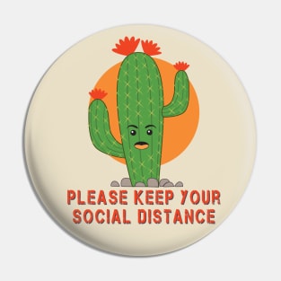 Cactus Social Distancing Pin