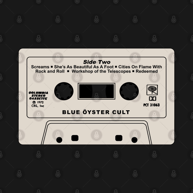 Blue Oyster Cult audio cassette recreation by UnlovelyFrankenstein