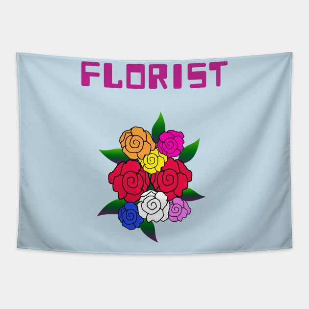 Florist multicolor flowers Tapestry by 4wardlabel