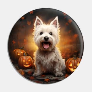 West Highland White Terrier Halloween Pin