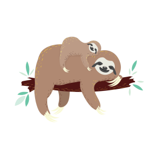 Sloth mom with baby T-Shirt