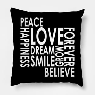 Peace Love Happiness Pillow