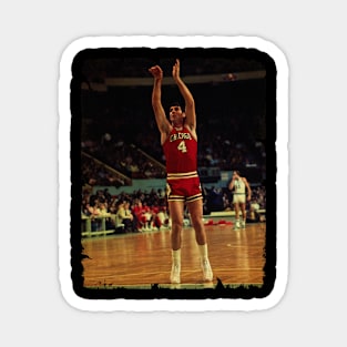 Jerry Sloan - Vintage Design Of Basketball Magnet