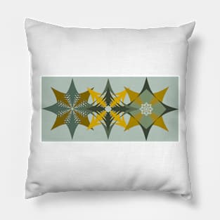 diamond shaped curved ornamental Pillow