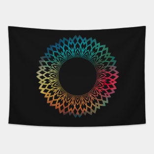 Rainbow abstract flower design 05 Tapestry