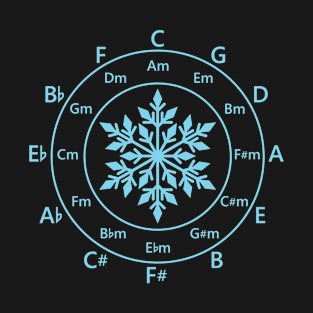 Circle of Fifths Snowflake Cool Theme T-Shirt