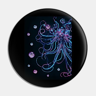 Neon Octopus Pin