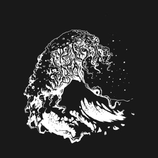 White Monster is a big wave T-Shirt