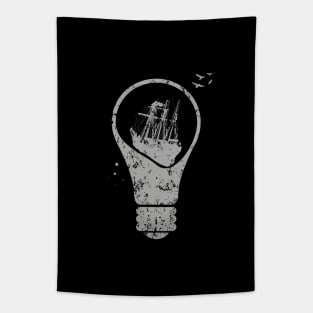 Light Bulb - Sail Ship Tapestry