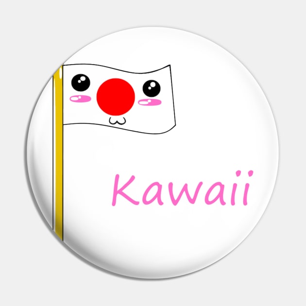 Kawaii Japanese Flag Pin by MajorNate175