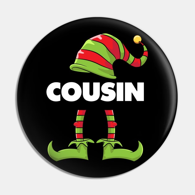 Cousin Elf Funny Matching Christmas Costume Family Pin by teeleoshirts