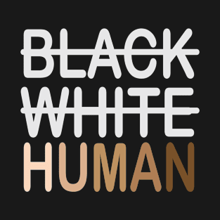 Black white human T-Shirt