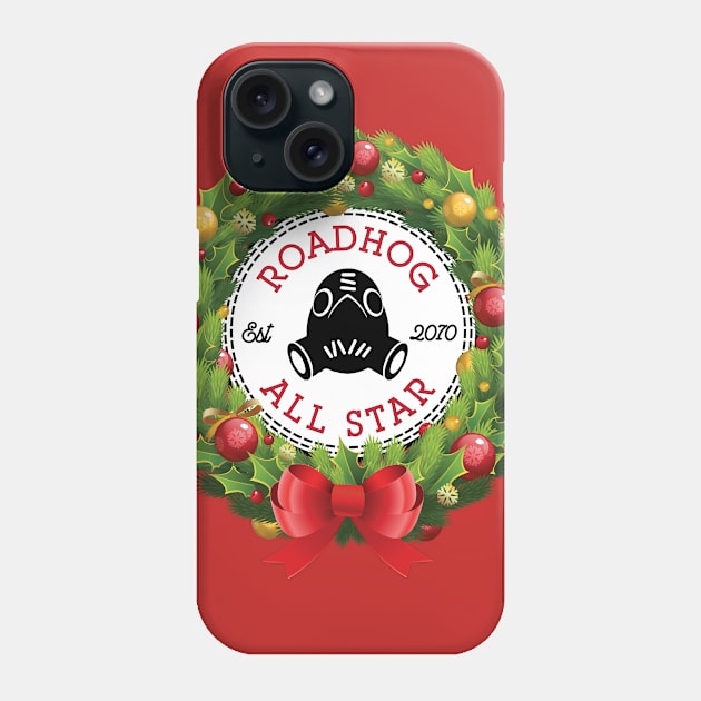 Christmas All Star Overwatch Roadhog Wreath Phone Case by Rebus28