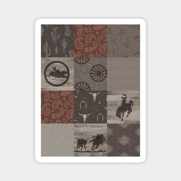 Rodeo - Rust/Brown Magnet by SugarPineDesign