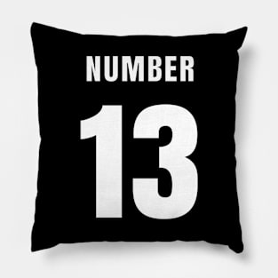 NUMBER 13 FRONT-PRINT Pillow