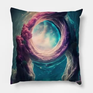 Mystical Nebula Planets Clouds Pillow