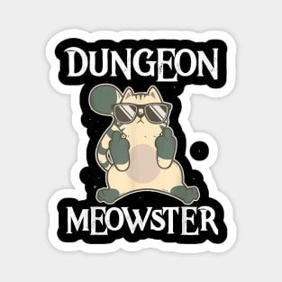 Dungeon Moewster Roleplaying Larp Cats RPG DM Funny Cat Gift Magnet