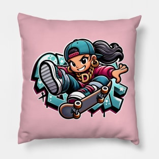 Skate Queen's Dynamic Dash Pillow