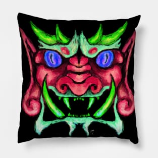 The Psychedelic Pink Oni Pillow