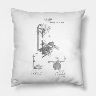 Car Break Vintage Patent Hand Drawing Pillow