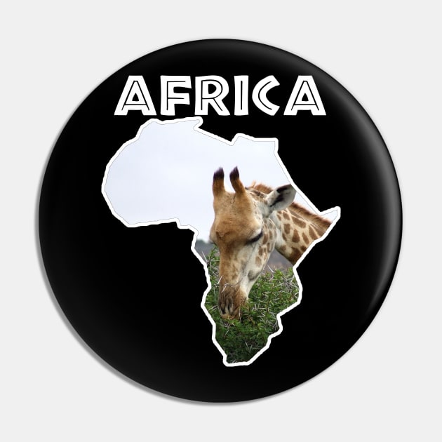 African Wildlife Continent Giraffe Thorn Tree Pin by PathblazerStudios