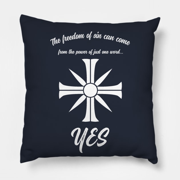 The Power of YES Pillow by F. Crescent 1781