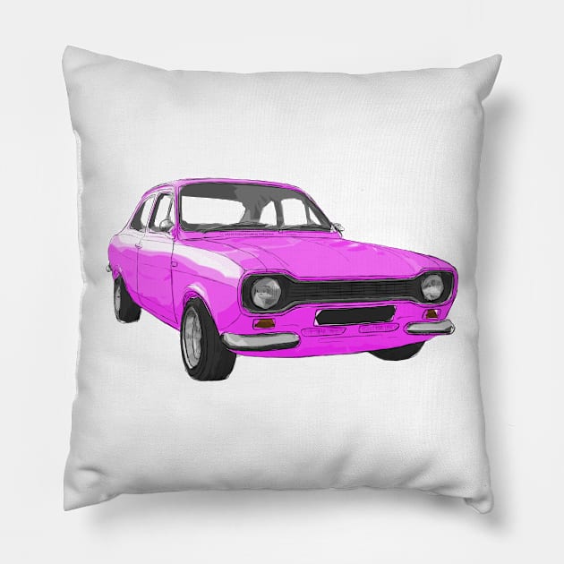 Classic Escort MK1 Pink Pillow by jdm1981