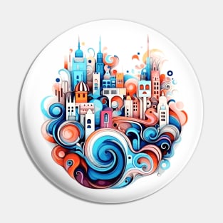 Modern City Urbain Skylines Cityscape Creativity Pin