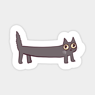 Long cat illustration Magnet