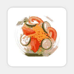 Salad, lunch, diet, vegetarian food, nutrition, food delivery Magnet