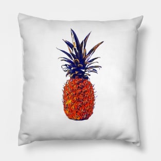 Retro vibrant tropical pineapple ananas Pillow