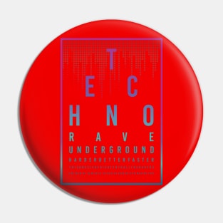 Techno Rave Faster Hardstyle Pin