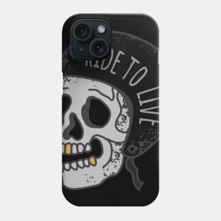 RIDE TO LIVE SKULL MOTORBIKE Phone Case