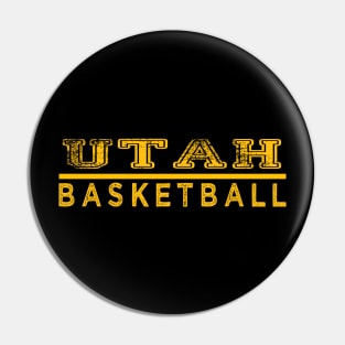 Awesome Basketball Utah Proud Name Vintage Beautiful Team Pin