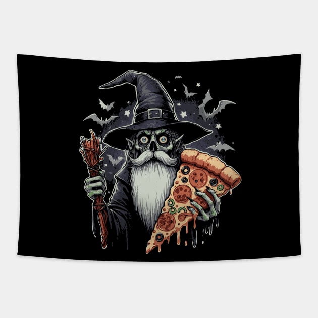 Pizza Wizard //\\// Vintage King Gizzard Tapestry by Trendsdk
