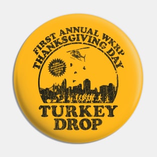 VINTAGE -  WKRP TURKEY DROP BLACK Pin