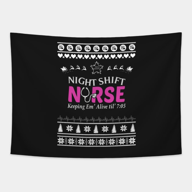 Merry Christmas Nurse Tapestry by bryanwilly