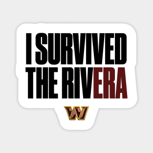 I Survived the Rivera Black Text Magnet