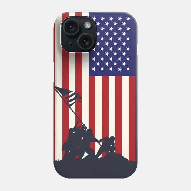 Iwo Jima - Shirt Corner Phone Case by Shapetrix