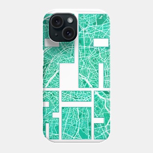 Paris, France City Map Typography - Watercolor Phone Case