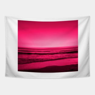 Pink Ocean Waves Tapestry