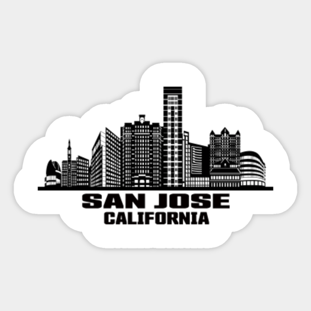 SAN JOSE CALIFORNIA CITY SKYLINE CITYSCAPE CAR WALL DECAL BUMPER STICKER
