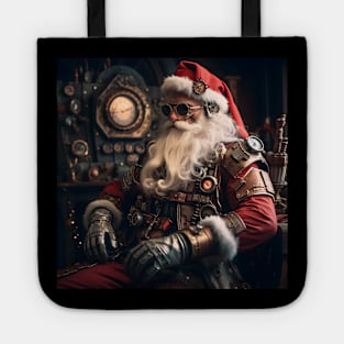 Merry Christmas Santa Claus steampunk Tote